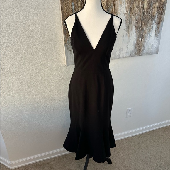 Dress the Population Isabella Crepe Mermaid Dress in Black - Picture 1 of 7